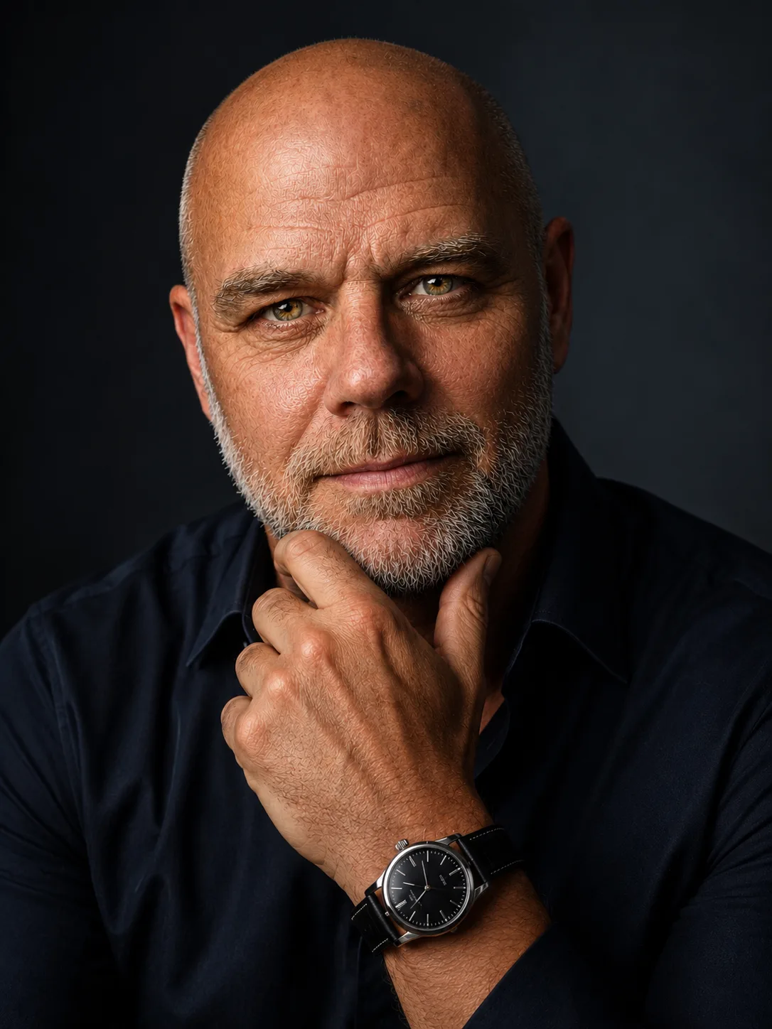 A man posing for a simple professional portrait.
